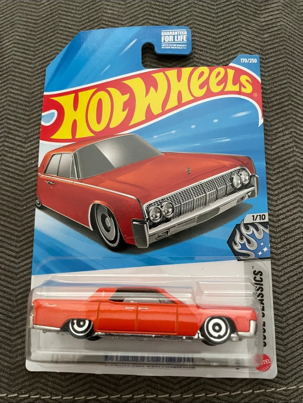 Hot Wheels Classic Red '65 Lincoln Continental Toy Car